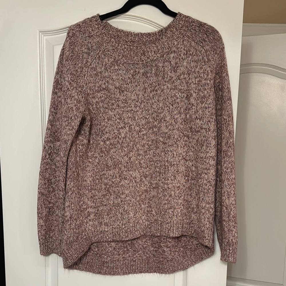 Women's Marled Pink Sweater